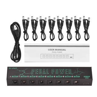 M-vave Guitar Effect Pedal Power Supply 8 Isolated DC Outputs/ 5V USB Output Low Noise For 9V Effect Pedal Guitar Accessories