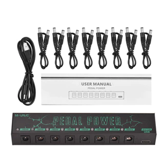 M-vave Guitar Effect Pedal Power Supply 8 Isolated DC Outputs/ 5V USB Output Low Noise For 9V Effect Pedal Guitar Accessories