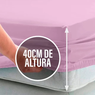 Lençol Queen Avulso 40cm de Altura com Elástico Percal 200 Fios 100% Algodão