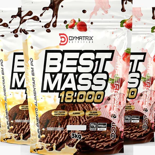 Hipercalórico 3kg Dymatrix Best Mass 18.000 Ganho de Massa Força Sabores
