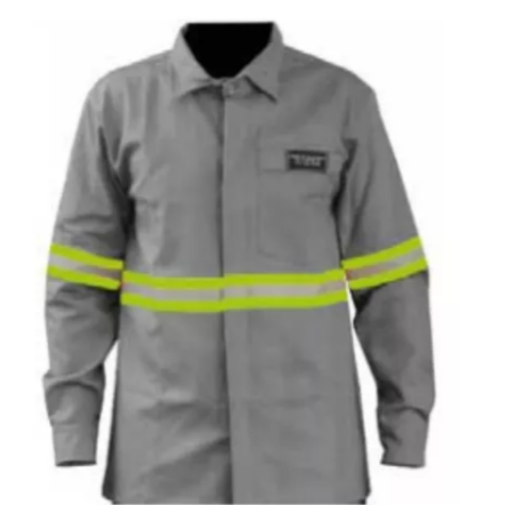 Camisa E Calça Eletricista Anti Chama Nr10 Cinza Risco 02 | Shopee Brasil