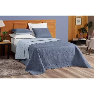 Colcha De Cama Casal Cobre Leito King Size 3 Peças Com fronha de Zíper