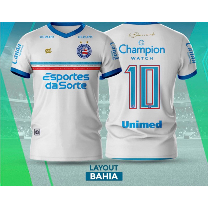 Nova Camisa Camiseta do Bahia Branca 24/25 + Qualidade Alta