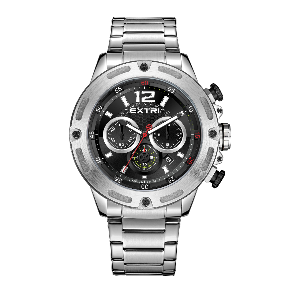 エクリュ36 Relógio EXTRI X6036 - Presente Masculino, Quartzo, Cronógrafo