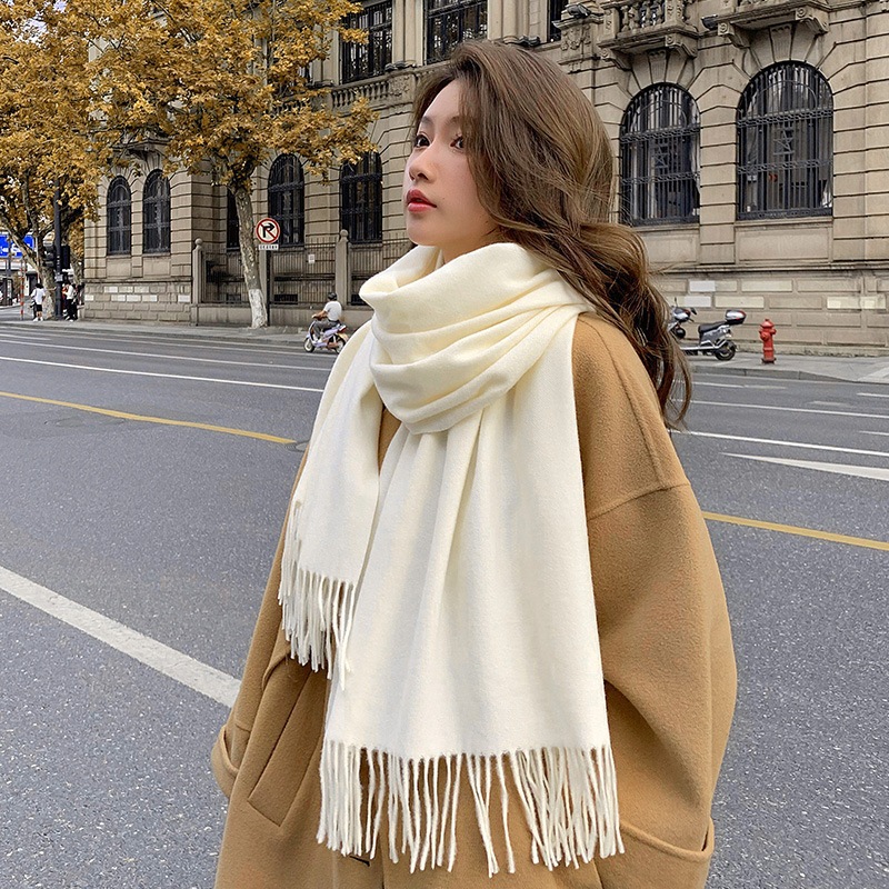 Cachecol Feminino Pashmina Lenço Masculino Inverno Unissex Macio Grande ...