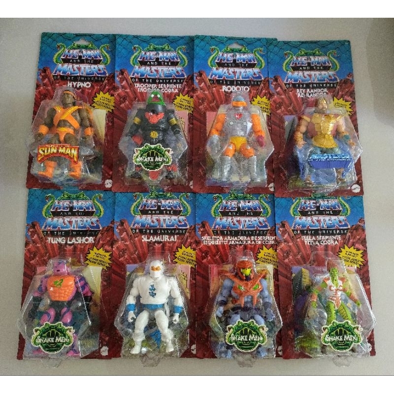 Set 8 Bonecos Snake Wave 12 e 13 - Masters Of Universe Origins He-Man