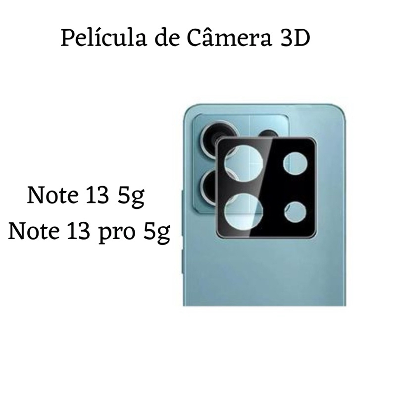 Pelicula de Câmera 3D para Xiaome Redmi Note 13 5g / Note 13 pro 5g anti-impacto