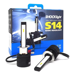 Kit Lâmpada S14 Led Nano H1 H3 H4 H7 H11 Shocklight