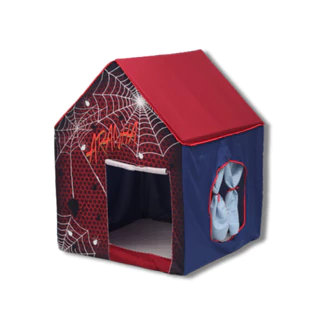 Casinha de Brinquedo Infantil Barraca Menino Cabana Aranha Desmontável Azul Infantil
