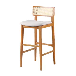 Banqueta Urbana Madeira Maciça Tela Rattan Sextavada