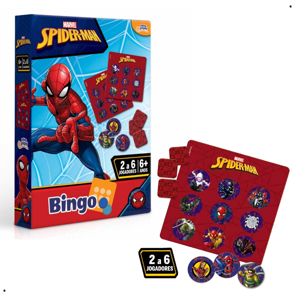 Jogo Educativo Infantil Bingo Homem Aranha Spider Man Marvel para ...