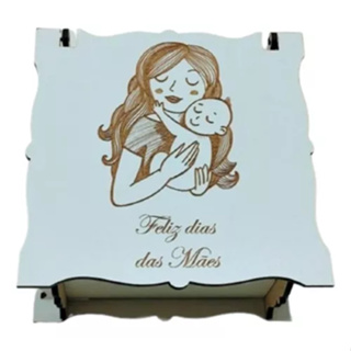 Caixa Lembrancinha Dia Das Mães Mdf Branco - 15 Unidade em Oferta na Shopee