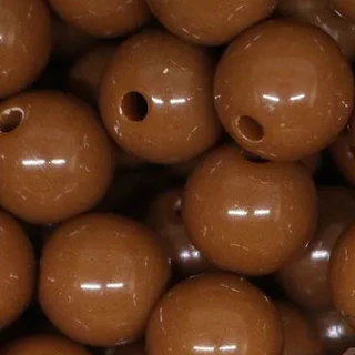 500 MIÇANGA BOLINHA LEITOSA PASSANTE ( 6 mm ) ( MARROM ) an