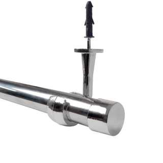 Varao Cortina 28mm 2,40m Com Suportes De Teto