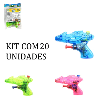 Kit 20 Mini arminhas lança água coloridas de 9cm Art Brink