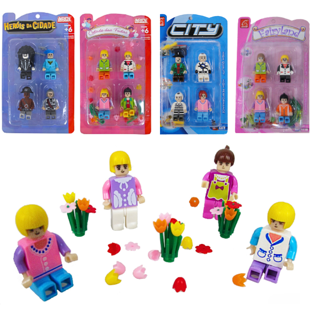 Kit Mini Bonecos Compatível Com Lego Monta Desmonta Sortidos Brinquedo ...