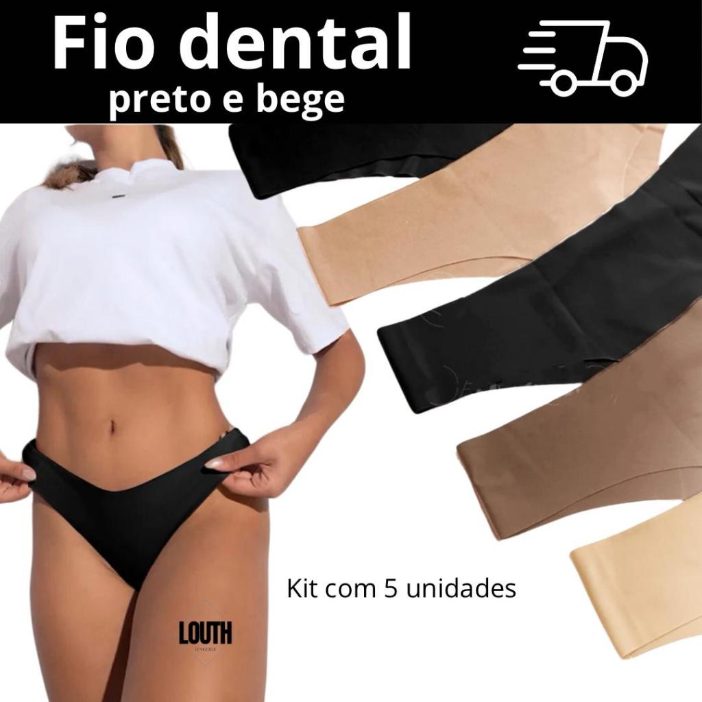 kit 5 FIO DENTAL Corte A Laser Não Marca SEM COSTURA