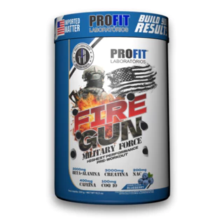 pre treino fire gun intensidade total pre workout profit 300g sabores