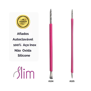Palito unha + Espátula mista Slim Manicure Podologia