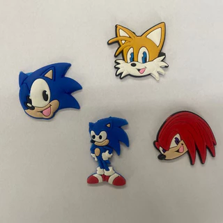 APLIQUE EMBORRACHADO TURMA DO SONIC, PACTE COM 10 PEÇAS SORTIDAS
