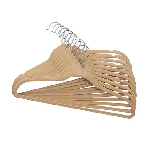 Cabide de Veludo Nude 60 unid. | Shopee Brasil