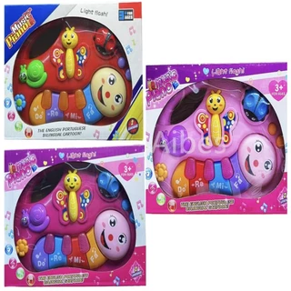 Brinquedo Infantil Teclado Piano Musical Borboleta Com Luzes