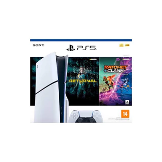 PlayStation 5 SLIM 1TB com leitor de CD + 2 jogos físicos