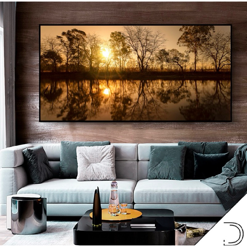 Quadro decorativo 100x70 com Moldura Grande Alta Resolução Para Sala ...