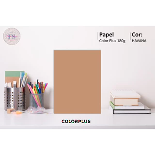 Papel Color Plus Havana A4 - 180g 25 Folhas (Marrom Claro)