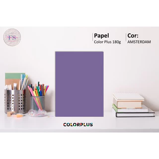 Papel Color Plus Amsterdam A4 - 180g - 25 Folhas (Roxo)