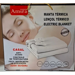 Lençol térmico elétrico solteiro e casal 220v Amira