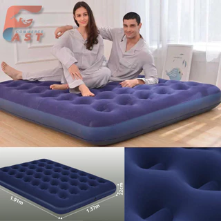 Colchão Casal Inflável para Camping e Acampamento - Prático, Confortável, Portátil e Resistente