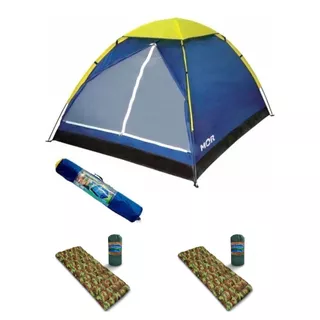 Kit Barraca Iglu 2 Pessoas + 2 Colchonete Acampar Tenda Camping Viagem Pescar Praia Dormir Brincar em Oferta na Shopee