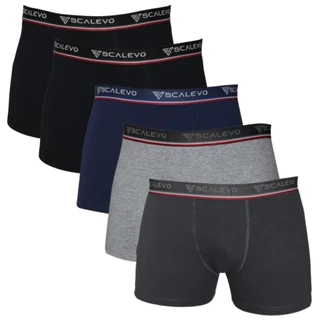 Kit 5 Cuecas Plus Size Boxer Box Algodão Masculino Scalevo