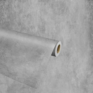 Papel de Parede Cimento Queimado Adesivo Vinílico Lavável Premium Sala Quarto Escritório 5 metros x 45cm
