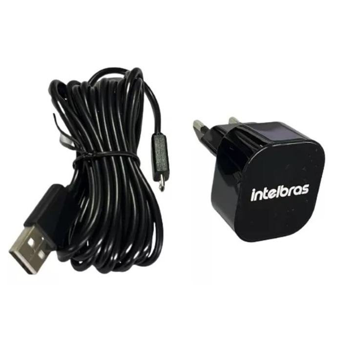 Kit Cabo E Fonte Câmera Wifi Mibo Ic3 Ic4 Im3 Im4 Imx- Preto