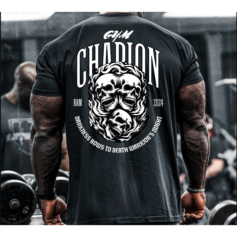 Camiseta oversized masculina academia Chapion Gym Akurva Oficial Camisa moda academia novo