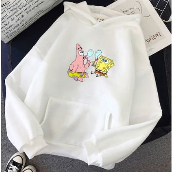 Moletom Canguru Estampa Bob Esponja E Patrick Estrela Casual