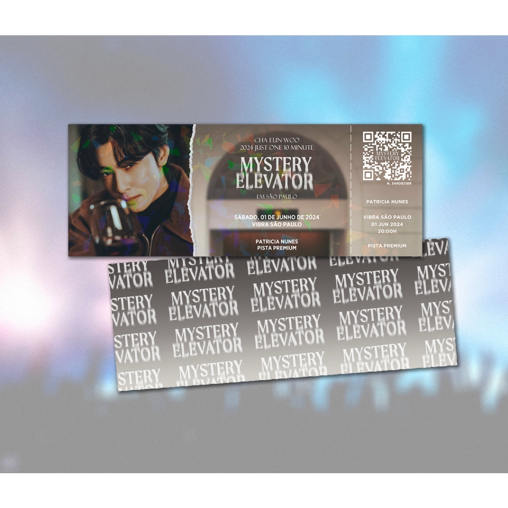 Ingresso Holográfico Personalizado - Cha Eun-Woo (Mystery Elevator