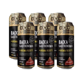 6x Latas Bruder Baixa Gastronomia zero açúcar low carb