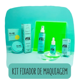 Vizzela Kit Fix Bruma Fixadora Blindagem E Pó HD Powder
