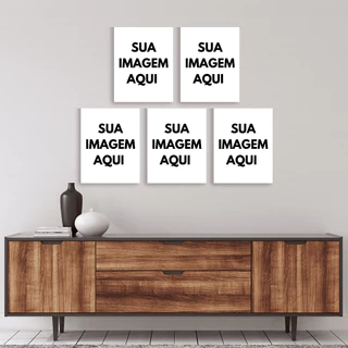 Kit 5 Placas Decorativas Personalizadas Com Sua Imagem 21X29 MDF 3mm