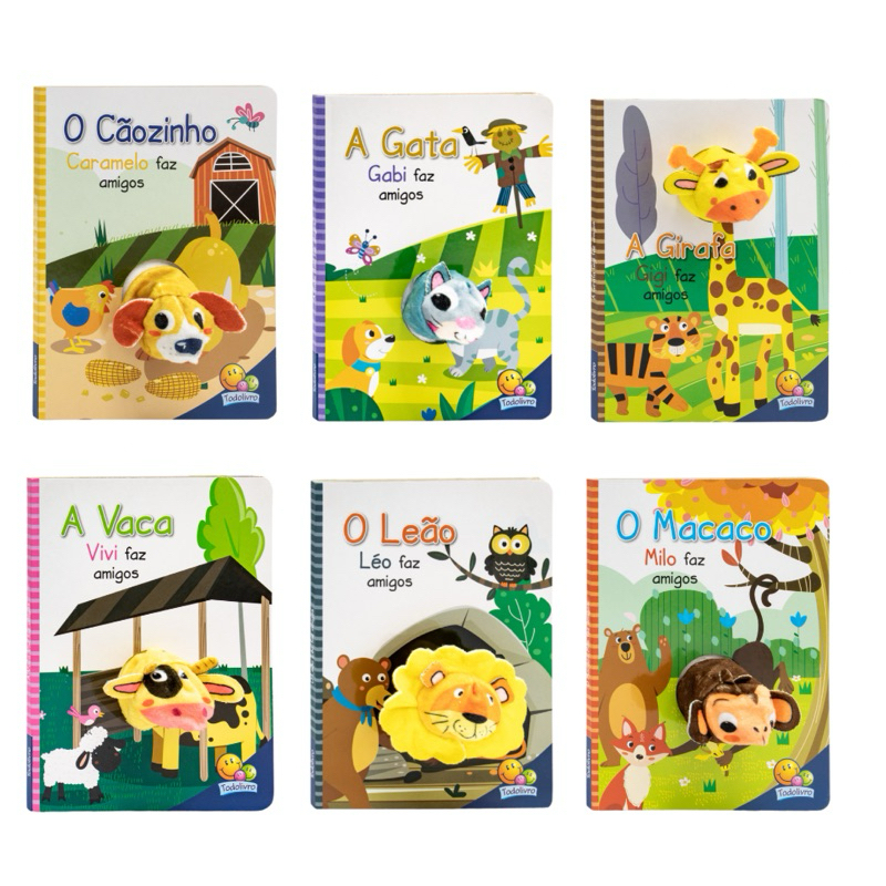Livros Infantil Cartonados com Dedoche