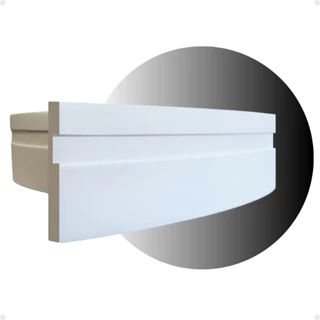 Rodapé Branco 10CM Autocolante EVA A prova Dagua Flexível - 10 Metros