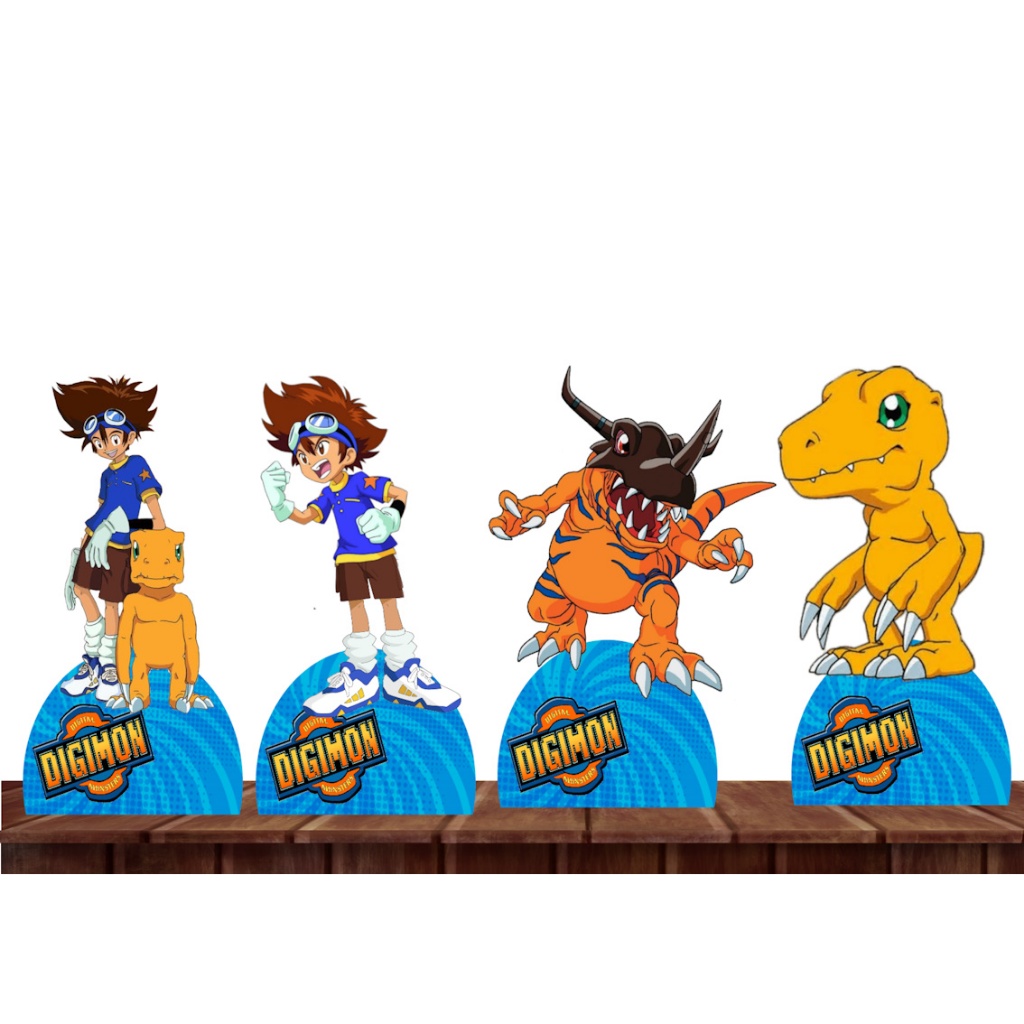 Digimon 4 peças , KIT FESTA DISPLAYS . ENVIO RAPIDO | Shopee Brasil