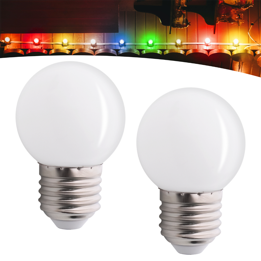 Kit 2 Lâmpada Bolinha Led 3w G45 E27 Bulbo Lustre Espelho