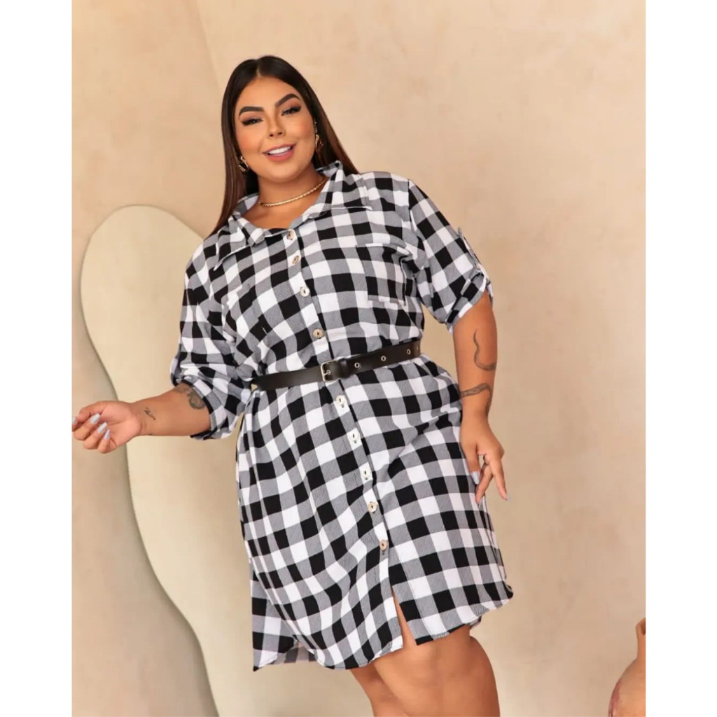 Vestido Xadrez Vestido Quadrilha Plus Size Vestido Xadrez Plus