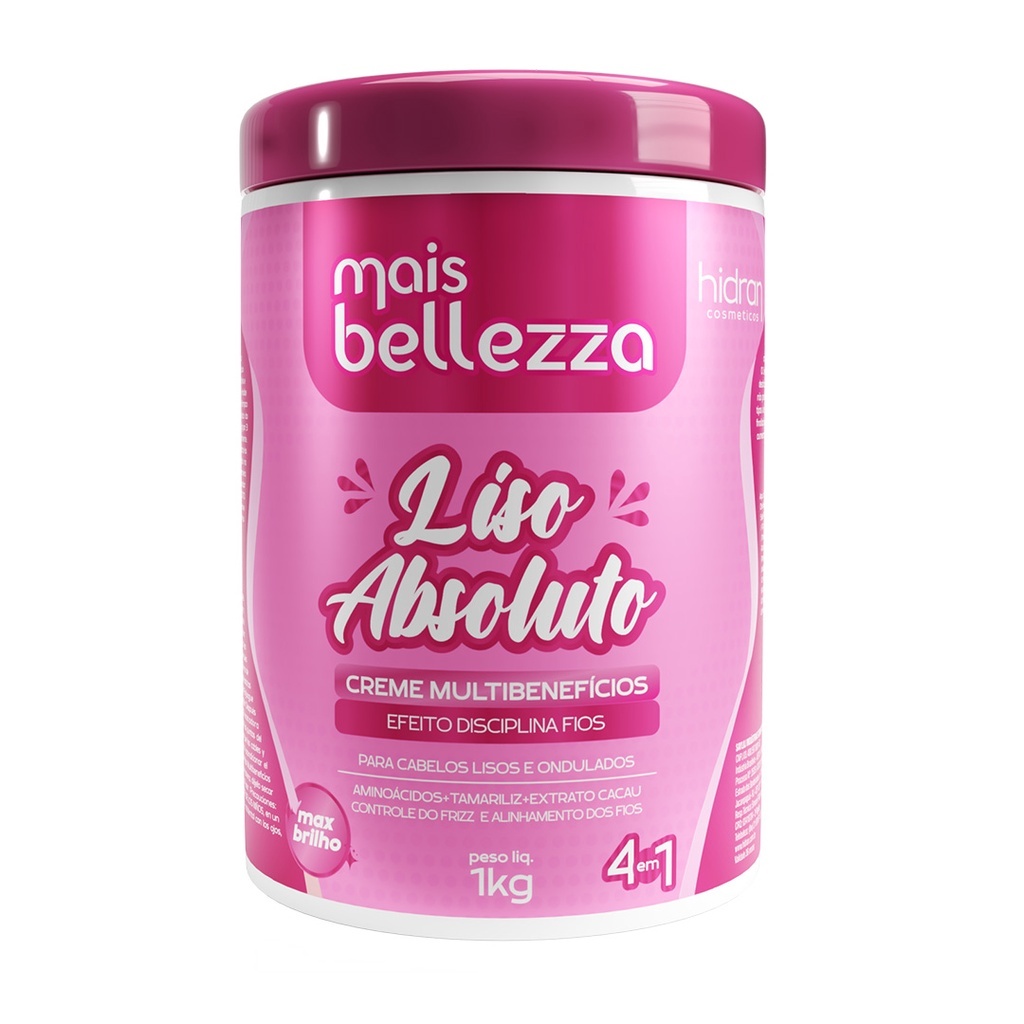 Creme Multibeneficios 4 em 1 Mais Bellezza Liso Absoluto 1kg | Shopee ...