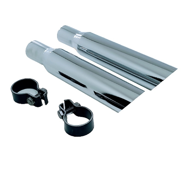 Ponteira Escapamento Fusca Cromada Bazuca Reta + Abraçadeiras