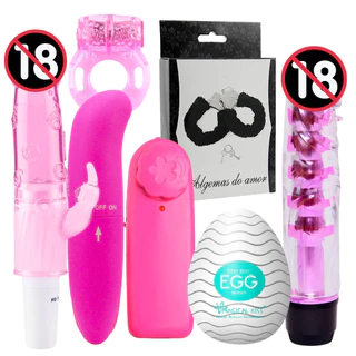 Kit Sex Shop Com Vibrador Feminino, Masturbador Masculino, Anel Peniano, Algema Total de 07 Itens em Oferta na Shopee
